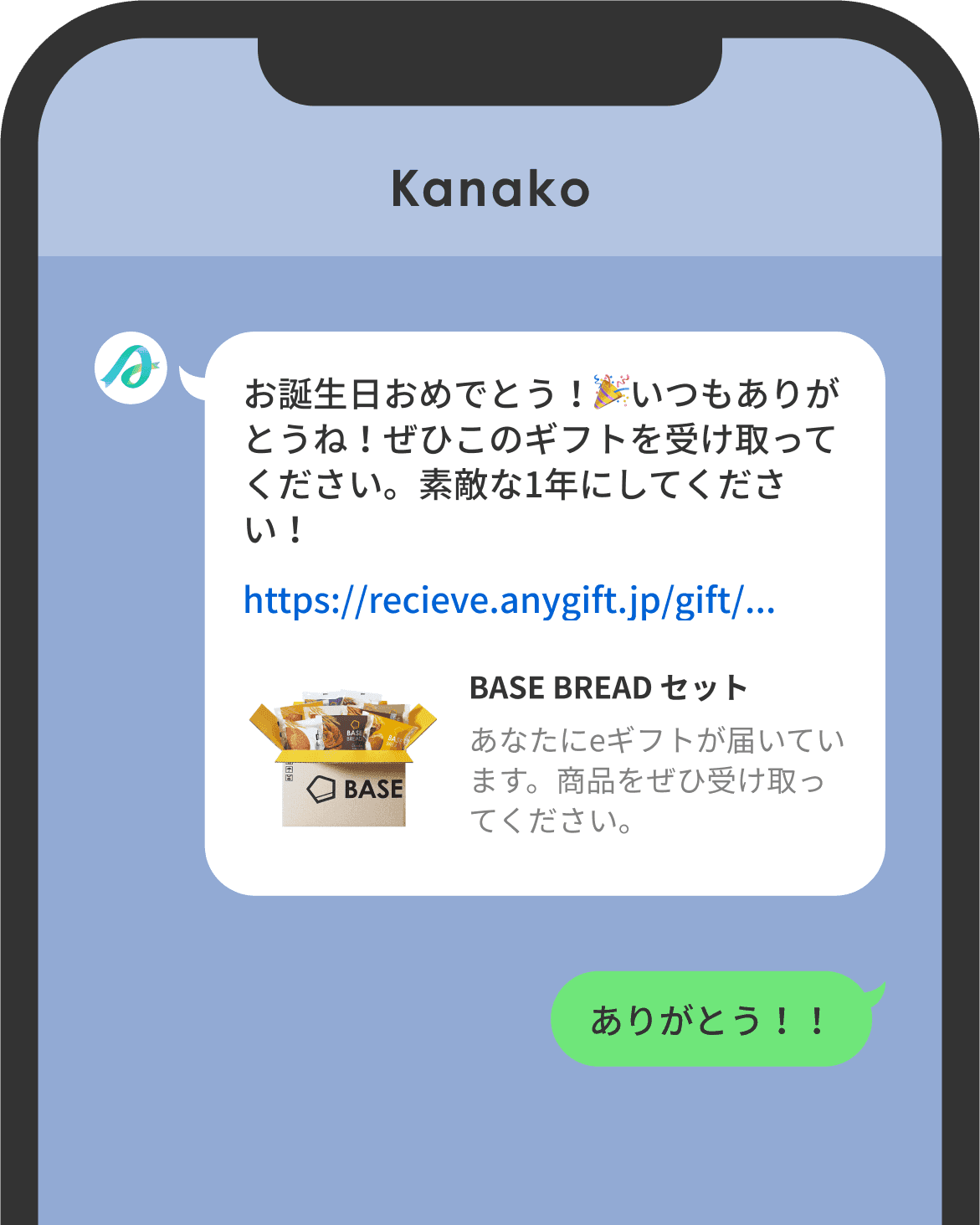 eギフトURLが届く