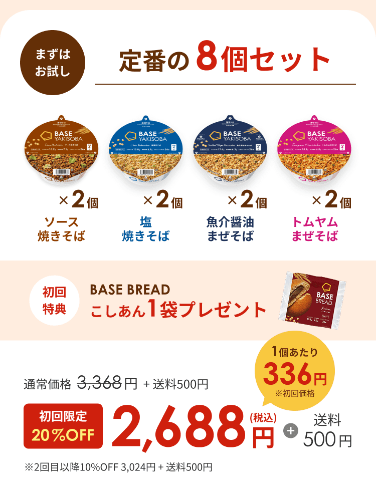 まずはおためし おトクな継続コース 定番の8個セット