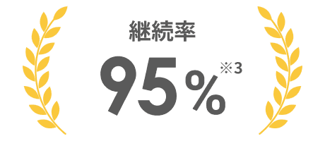継続率 95%突破
