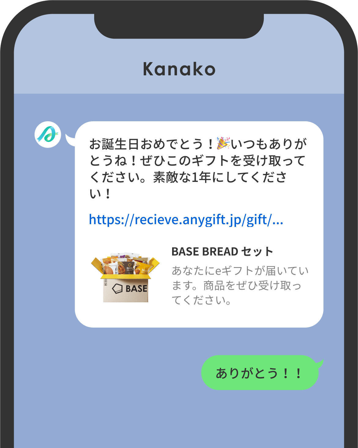 eギフトURLが届く