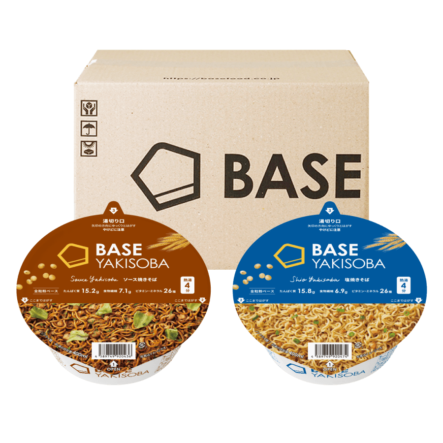 【ネコサヌキ】2箱セット！ ベースフード焼きそば24個 BASE YAKISOBA （ベースヤキソバ） 完全栄養食 BASE FOOD